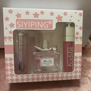 Pink Perfume and Lip Gloss Gift Set